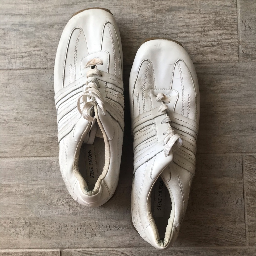 Steve Madden Mens Recon Sneakers Shoes White 12